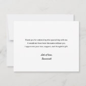 Brautparty Future Frau Chic Stylish Trendy Heart Dankeskarte (Rückseite)