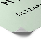 Brautparty Future Frau Personalisiert Sage Poster (Ecke)