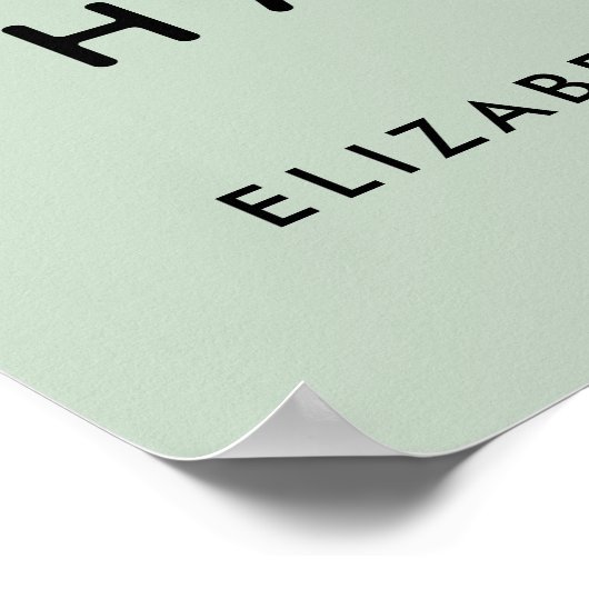 Brautparty Future Frau Personalisiert Sage Poster (Ecke)