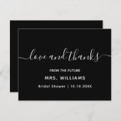 Brautparty Future Frau Trendy Chic Stylish Text Dankeskarte (Vorne/Hinten)