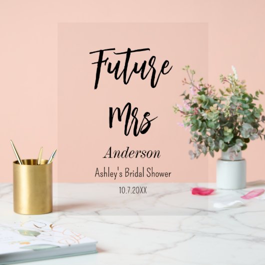 Brautparty Future Mrs. Acrylschild (Hochzeit)