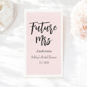 Brautparty Future Mrs. Blush Pink Serviette