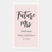 Brautparty Future Mrs. Blush Pink Serviette (Vorderseite)