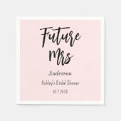 Brautparty Future Mrs. Blush Pink Serviette (Vorderseite)