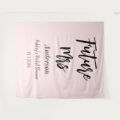 Brautparty Future Mrs. Blush Pink Wandteppich (Vorderseite (Horizontal))
