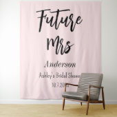 Brautparty Future Mrs. Blush Pink Wandteppich (Beispiel)
