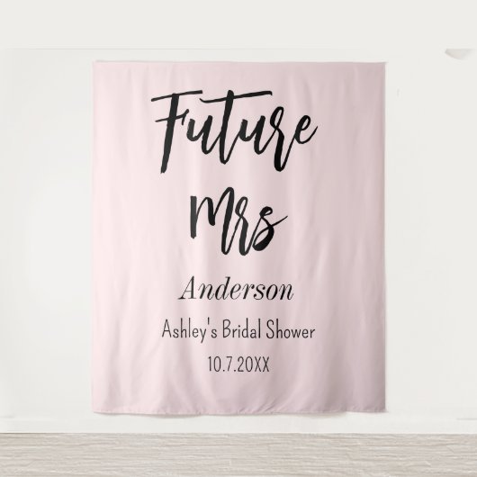 Brautparty Future Mrs. Blush Pink Wandteppich (Vorderseite)