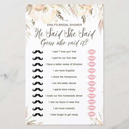 Brautparty Game (Vorderseite)