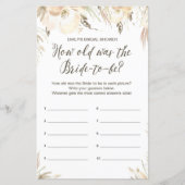 Brautparty Game (Vorderseite)