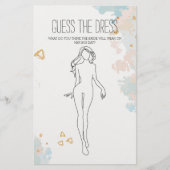 Brautparty Game Blue Coral Ratet das Kleid Flyer (Vorne)