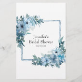 Brautparty Game Blue Rose Raten Sie die Dress Card Flyer (Hinten)