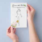 Brautparty Game Boho Feathers Raten Sie das Kleid Flyer (Handgriff)