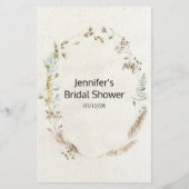 Brautparty Game Boho Ratet die Dresskarte Flyer (Hinten)