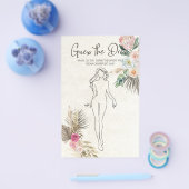 Brautparty Game Boho Ratet die Dresskarte Flyer (Einzeln)