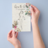 Brautparty Game Boho Ratet die Dresskarte Flyer (Handgriff)