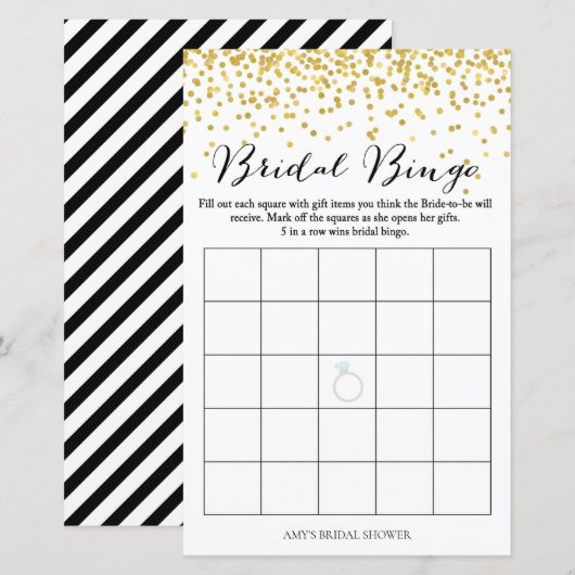 Brautparty Game - Bridal Bingo (Vorne/Hinten)