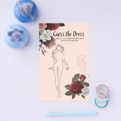 Brautparty Game Burgundy Pink Raten Sie das Kleid  Flyer (Einzeln)