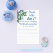 Brautparty Game Card Guess Wer bin ich? Flyer (Einzeln)