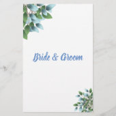 Brautparty Game Card Was hat der Groom gesagt? Flyer (Hinten)