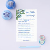 Brautparty Game Card Was hat der Groom gesagt? Flyer (Einzeln)