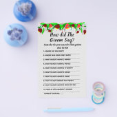 Brautparty Game Card Was hat der Groom Say F gemac Flyer (Einzeln)