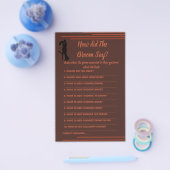 Brautparty Game Card Was hat der Groom Say Fl gema Flyer (Einzeln)