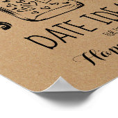 Brautparty Game Date Idee Anmeldung Poster (Ecke)