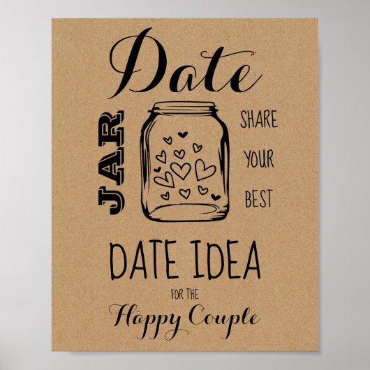 Brautparty Game Date Idee Anmeldung Poster (Vorne)