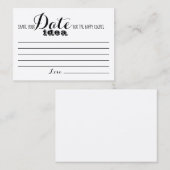 Brautparty Game Date Ideenkarte Platzkarte (Vorne/Hinten)