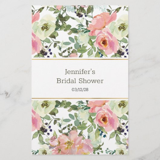 Brautparty Game Eggshell Blush Ratet das Kleid Flyer (Hinten)