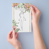 Brautparty Game Eggshell Blush Ratet das Kleid Flyer (Handgriff)