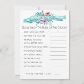 Brautparty Game Einladung (Rückseite)