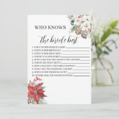 Brautparty Game Einladung (Stehend Vorderseite)