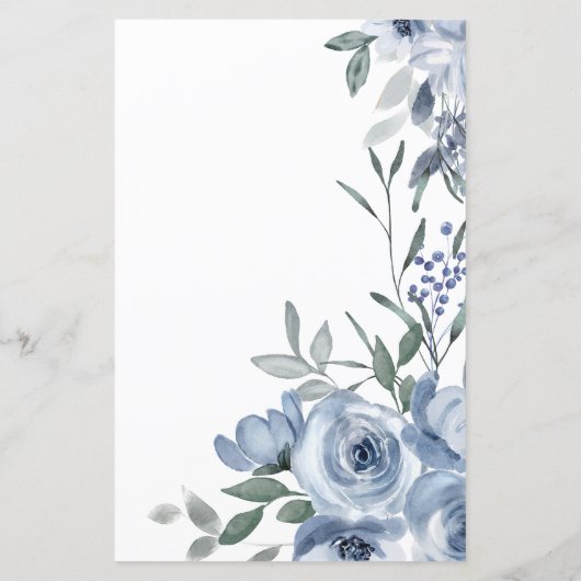 Brautparty Game Emoji Pictionary Dusty Blue (Rückseite)