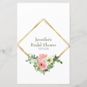 Brautparty Game Emoji Pictionary Eggshell Blush (Rückseite)