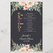 Brautparty Game Emoji Pictionary Pastor Peach (Rückseite)