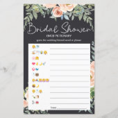 Brautparty Game Emoji Pictionary Pastor Peach (Vorderseite)