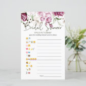 Brautparty Game Emoji Pictionary Peonink (Stehend Vorderseite)