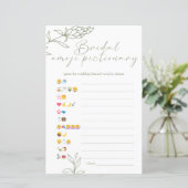 Brautparty Game Emoji Pictionary Sage Boho (Stehend Vorderseite)