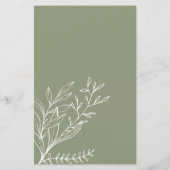 Brautparty Game Emoji Pictionary Sage Green (Rückseite)