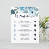 Brautparty Game Er sagte, sie sagte blaue Rose (Stehend Vorderseite)