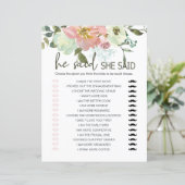 Brautparty Game Er sagte, sie sagte Eggshell Rose (Stehend Vorderseite)
