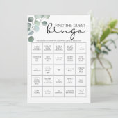 Brautparty Game-Find the Guest Bingo Programm (Stehend Vorderseite)