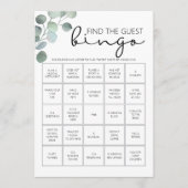 Brautparty Game-Find the Guest Bingo Programm (Vorderseite)