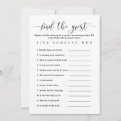 Brautparty Game Finde den Gast Einladung (Vorderseite)