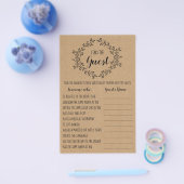 Brautparty Game findet die Gästekarte Flyer (Einzeln)