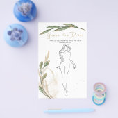 Brautparty Game Gold Sage Rate die Dress Card Flyer (Einzeln)