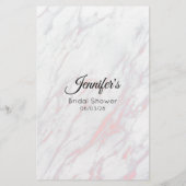 Brautparty Game Gray Marmor Raten Sie das Kleid Flyer (Hinten)