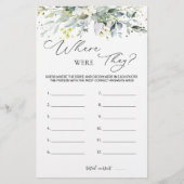 Brautparty Game Greenerity wo sie waren Briefpapier (Vorderseite)