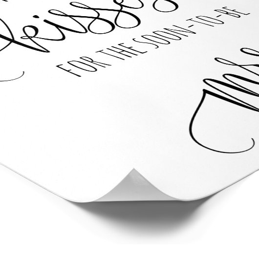 Brautparty Game Guess Wie viele Kisses Poster (Ecke)